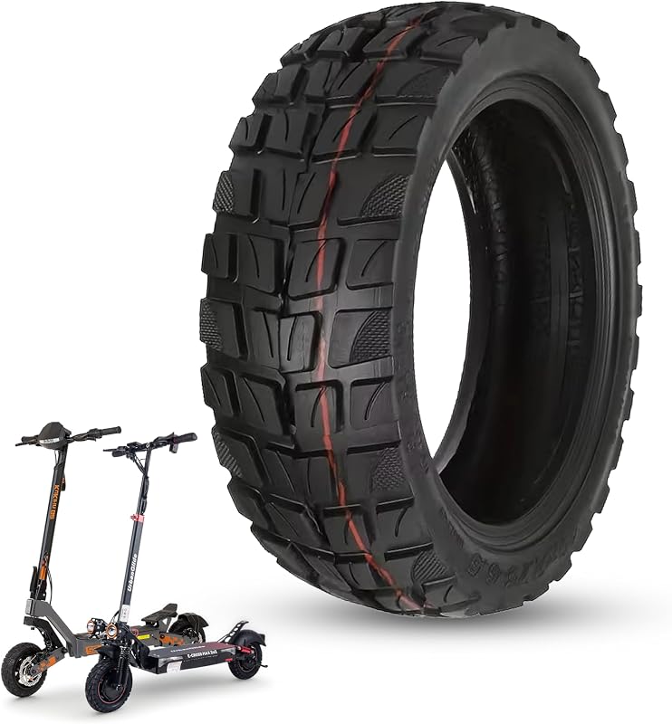 ANSENI Neumatico Cubierta 10 pulgadas 10x2.75-6.5 Rueda Todoterreno Tubeless para Patinete Eléctrico Smartgyro Speedway,Rockway,CrossOver,Kukirin G3,Urban Glide E-Cross Pro (1 Rueda)