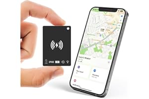 KZO Wallet Tracker Card Rechargeable Smart Tracking Card Tag, Works with Apple Find My APP (iOS Only), Wireless Charge, IP68 Waterproof, for Keys, Luggage, Passports, Backpacks, 1 Pack