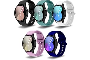 Asdonal 5 Pasków, Szerokość 20 mm, Kompatybilne z Samsung Galaxy Watch 6 / 5 / 4 40 mm, 44 mm, Classic 47 mm, 46 mm, 43 mm, 42 mm, 5 Pro 45 mm, Silikonowe do Galaxy Watch