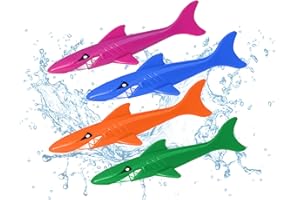 Jiuhao Diving Toys for Kids, 4 Pcs Summer Fun Swimming Pool Dive Toy Shark, Underwater Training Toys Diving Games Children's Gifts (Diving shark)