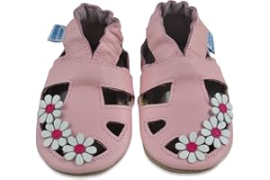 Weicher Leder Babysandalen - Lauflernschuhe Krabbelschuhe Babyschuhe Sommerschuhe Kinder Sandalen mit Wildledersohlen. Junge Mädchen Kleinkind Ab 0-6 Monate bis 18-24 Monate