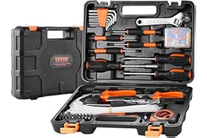 VEVOR 132pcs Household Repair Tool Kit General Household Hand Tool Set with Portable Tool Box High Quality Steel for Home Maintenance Auto Repair