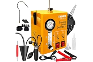 THIKPO Máquina de Humo Detector 12V, EVAP Detector Fugas Humo, Fugas de Automóviles Detectar para Sistema de EVAP, Sistema de Combustible del Coche (Amarillo)