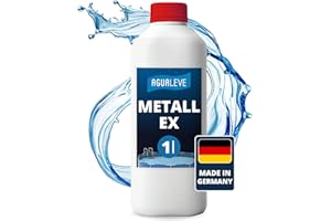 AGUALEVE® Metall Ex 1 l - Élimine et empêche les dépôts de métal et de calcaire causés par le fer, le cuivre, etc. - Pour piscines, piscines hors-sol, jacuzzis de tout type et taille - Produit de
