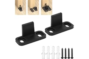 YUECOOM Guía de puerta corrediza,guia puerta corredera,guía de piso de puerta de granero Piezas de hardware de guía inferior ajustable no ranurada montada en el piso