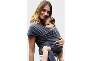 Fascia Porta Bebé, Frabe Family, Fascia Neonato, Marsupio Neonati, Marsupio Bambino, Antracite, Fino a 16kg