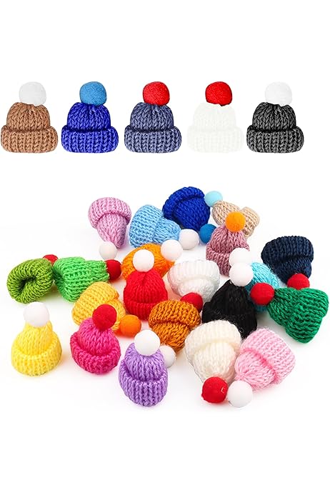 20 Mini Cappelli In Feltro Per Artigianato - Colorati, Per Decorazioni Fai Da Te, Bambole, Cupcake
