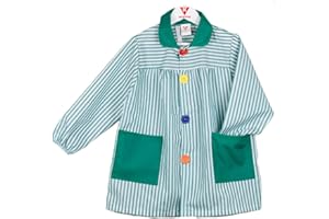 KLOTTZ Tablier Blouse pour Enfants à Rayures. Puor l'école e travaux manuels.