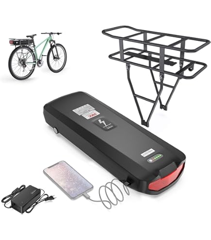 YOSE POWER Batterie Vélo Électrique 36V 15.6Ah, XH370-10J Silver Fish