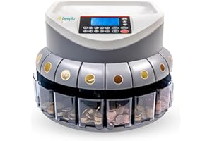 beeplo g550 | Contatore e Sorter di Monete Euro | Capacità 500-800 Monete | Fino a 800 monete per ciclo | Precisione Totale | Garanzia 4 anni
