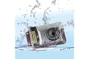 Dicapac WP-410 wasserdichte Schutzhülle für Digitalkameras, kleine Dicke mit Weitwinkel, bis zu 10 Meter, Polycarbonat-Linsen mit UV-Schutz, Zoom Immer verwendbar, selbstschwimmend