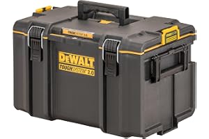 DEWALT DWST83342-1 5.4kg TOUGHSYSTEM BOX 2.0 - DS400, 50 Kg Load Capacity, IP65 Rated for Dust & Water Resistance, Metal Wire Front Latches, Ideal for Easy & Convenient Storage, 55.4 x 37.1 x 40.8 cm