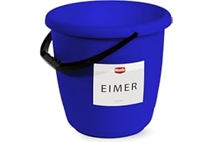 Hastic Putzeimer 10L - Plastik Eimer Stabil - Haushaltseimer aus Kunststoff 10 Liter - Plastikeimer 10L - Wassereimer mit Ergonomischem Griff