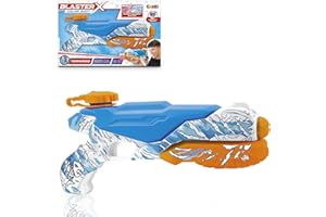 CRAZE BLASTER-X Water Gun: Kids Water Gun Toy, 30cm Medium Water Blaster, 8 Metre Range, Coloured Tablets, Water Fight Fun, Blue & Orange