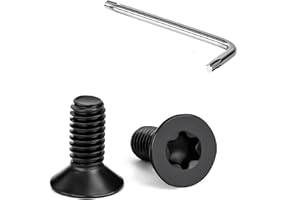 Tunejoy Viti a Testa Svasata M4 x 10 mm Vite Torx Nero Bullone a Macchina in Acciaio Inox A2 V2A Viti a Testa Piatta con Chiavi a T20 Filettatura Completa 20 pezzi