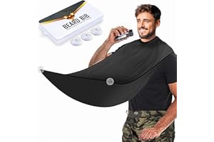 Leaflai Beard Bib Beard Apron,Dad Fathers Day Gift,Beard Trimming Catcher Bib,Hair Catcher,Gifts for Men Anniversary Valentines Day,Stocking Stuffers Christmas Gifts for Him