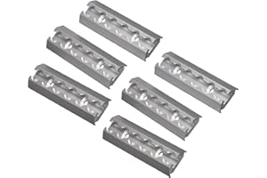 FTsolid Lot de 6 rails d'arrimage Airline en aluminium de 15 cm avec trous pour sécurité de chargement (argenté, carré)