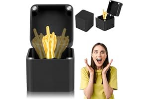 AYESY Scatola Regalo a Sorpresa con Dito Medio, Middle Finger Surprise Gift Box, Regalo Scherzi per Natale Decorazione per Scrivania Scatola di Assorbimento del Magnete Rimovibile Scatola Dito Nero