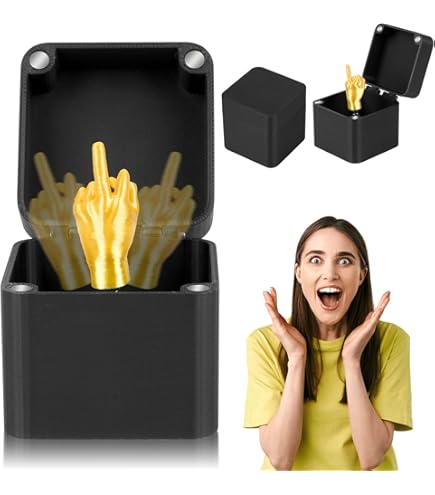 Gadget Drôle BORDEAG Boîte Surprise Doigt D'Honneur X2 - Cadeau Humour, Blague Et Déco Décalée Boîte Surprise Doigt Honneur