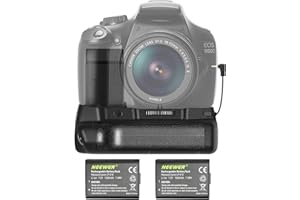 Neewer® LP-E10 Poignée d'alimentation Verticale avec 2 Batteries de Remplacement pour Canon EOS 1100D 1200D 1300D Rebel T3 T5 T6