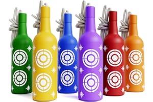 DUHARS Plastikflasche Zielscheibe mit 6 Farben, Hängen Schießscheiben für Airsoft Gewehr, Softair Pistole, Luftgewehr, Luftdruckgewehr, Zwille, Schleuder, Schießstand Zielscheiben, Schießtraining Ziel Target