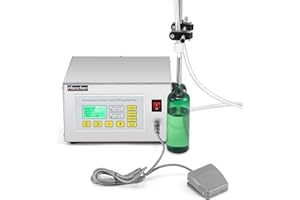 Hanchen Máquina de Llenado de Líquidos Automática 2.6L/min Llenadora de Botellas Cuantitativa con Pedal para Aceite Perfume Vino Bebidas