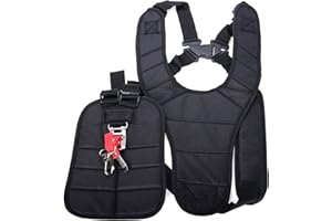 JOKILY Cintura Decespugliatore, Doppia Tracolla per Tagliaerba, Trimmer Tracolla a Doppia in Nylon Regolabile, Decespugliatore Professionale Cinghia Spalla per decespugliatori da Giardino