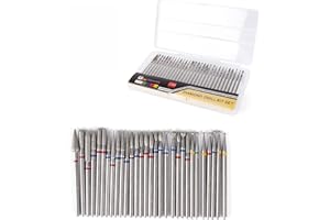 KUEZCVYA 30 Stück Nagelfräser Bits Diamant, Schleifkörper Nagelhaut Maniküre Professioneller Nagelfräser Aufsätze Polieren Schleifkörper Schleifkopf Nagelbohrer Werkzeuge