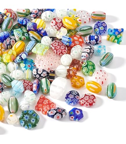 30 spectaculaire Millefiori-kralen - langwerpige glaskralen 22 x 11 mm - kleurrijke duizendbloemkralen - benodigdheden voor het maken van sieraden ** (MILLE-OVL-273) - Nederland 30 spectaculaire Millefiori-kralen - langwerpige glaskralen 22 x 11 mm - kleurrijke duizendbloemkralen - benodigdheden voor het maken van sieraden ** (MILLE-OVL-273) - Nederland