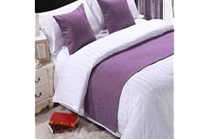 Q_STZPX Bed Runner Bed Runners Bed Scarf Hotel Bedding High-End Bedclothes Bed Flag Bed Mat Bed Cover Bed Cover Decoration Purple_50X180Cm (For 1.2M Bed)