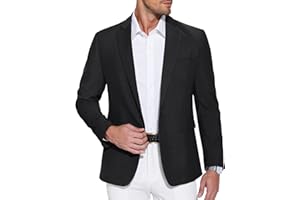 COOFANDY Chaqueta Deportiva para Hombre Chaquetas de Negocios Chaquetas de Traje de Ocio Chaqueta para Traje de Boda con un Botón