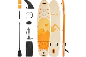 VEVOR Tavola da Paddle in Piedi 335,2 x 83,8 x 15,2 cm Tavola da Paddle SUP Ultraleggera, Tutti gli Accessori Inclusi, Pompa, Pagaia, Pinna, Zaino, Guinzaglio per Caviglia, Cinghia, Ponte Antiscivolo