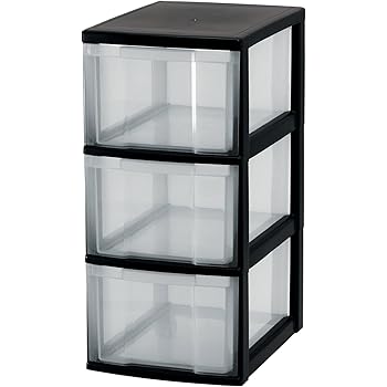Large 3 Drawer Mobile Tower Unit Dark Grey Ash Amazon Co Uk