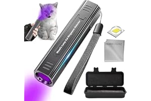 HUHKOUAE Holzlampe für Haustiere, Katze, Hund, Schwarzlicht, Taschenlampe, Katze, Ringwurm-Detektor, Arzt, Haustier-Urin-Detektor, zur Analyse der Haut, Hund, Katze, Bettwanzen-Inspektion