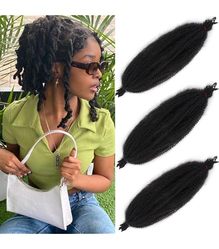 Orientfashion Afro Twist-Haar – 3 Packungen à 61 Cm, Vorgeflufft, Für Butterfly Locs & Weiche Locs