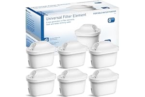 WaterJingYi Wasserfilter Ersatz für Brita® Marella® Kanne Wasserkocher,Wasserfilter kartuschen Kompatibel mit Brita® Maxtra+® Plus Maxtra Pro® All-in-1, Reduziert Verunreinigungen-6er Set