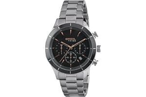 Breil Męska kolekcja zegarków Dude w jednym kolorze szara tarcza Chrono mechanizm kwarcowy i stalowa bransoletka EW0448, bransoletka