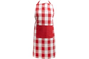 Asquare Grembiule da cucina 65 x 85 cm – Grembiule traspirante 100% cotone – Grembiule da cucina regolabile con 2 grandi tasche – Cooking Apron – Grembiule da barbecue per uomo e donna