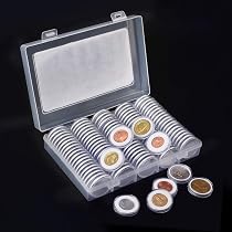100 Stück Münzkapseln – Transparent, 27 Mm Innendurchmesser, Mit Aufbewahrungsbox, Für Münzsammler & Sammlung