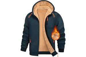 Nadeer Męskie bluzy z kapturem zimowa ciepła kurtka zapinana na zamek codzienna bluza polarowa z kieszeniami sweter z długim rękawem odzież sportowa