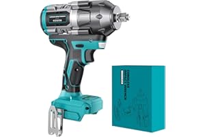 TASDISE Impact Wrench 1200Nm, Compatible with Makita 18V Battery, 2100RPM Electric Wrench, Cordless Brushless Impact Wrench, 4 Speeds and LED Light, for Car Home, Batteries and Charger Not Included