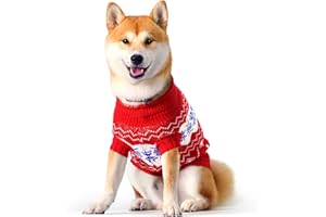 SPARDAR Dog Jumper Large, Winter Pet Sweater Classic Snowflake Turtleneck Thick Warm Dog Clothes for Labrador, Doberman and Golden Retriever