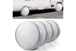 U-CARE UCARE Reifenabdeckungen, 4 Stück, wasserdicht, staubdicht, Aluminiumfolie, Anti-UV-Reifen-Ersatzradschutz,Wohnmobil, SUV, LKW, Anhänger, passend für 69-73cm/19-22 inch Reifendurchmesser/Silber