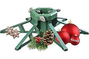 KADAX Stojak na choinkę ze zbiornikiem na wodę, nowoczesny stojak na choinkę z wytrzymałego tworzywa sztucznego, różne rozmiary, stabilny, zielony (wysokość choinki do 3,5 m)