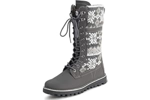 POLARR Polar damskie śnieg trwałe na zewnątrz termiczne zimowe ciepłe wodoodporne średniej wysokości kozaki