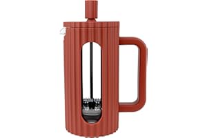 Café Olé Ciao 3 Cup Cafetière, Stainless Steel Gauze, French Press, Red