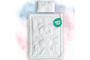 ‎KNERST KNERST® Set Kinderdecke 100x135 und Kissen 40x60cm - Baby Bettdecke und Kissen - atmungsaktiv, allergikerfreundlich & pflegeleicht - Kinder Bettdecken Set für kuschelig, weiche Träume