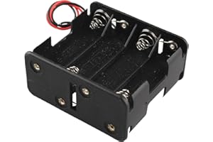 HALJIA 12 V 8 x AA klips do baterii gniazdo uchwyt stos pudełko obudowa podwójny pokład/tył do tyłu 15 cm przewody drut