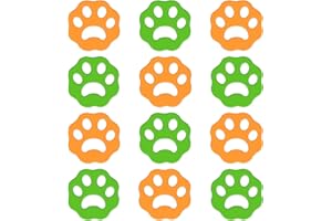 Xanewza 12 Pièces Épilateur pour Poils d'animaux, Enlever Les Poils, Boule Anti Poil de Nettoyage Attrape Fourrure Collant Réutilisable pour Machine à Laver, Literie, Vêtements