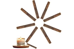 Dauerdocht für Kerzenreste, Waldspring Dauerdocht für Wachsfress, 1 * 1cm, Länge 9cm Kerzenrestefresser Indoor Dauerdocht, Für Kerzenfresser Outdoor, Betonfeuer, Schmelzlicht (8 Stück)